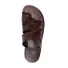Handcrafted Jerusalem Aron Sandal (Brown) - Image 2