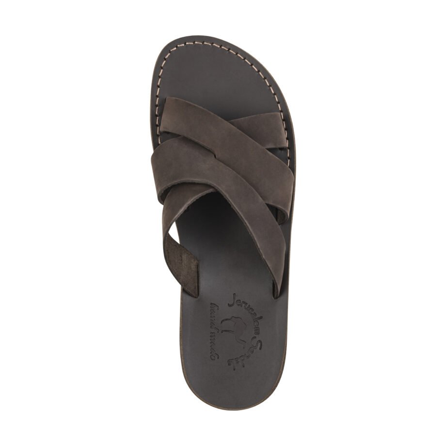 Handcrafted Jerusalem Axel Sandal (Brown Nubuck) - Image 2