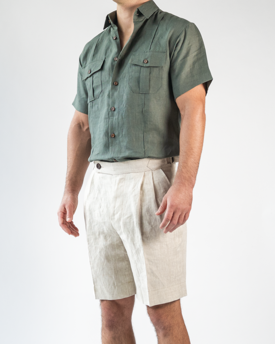 Hemp safari short sleeve shirt - Image 4