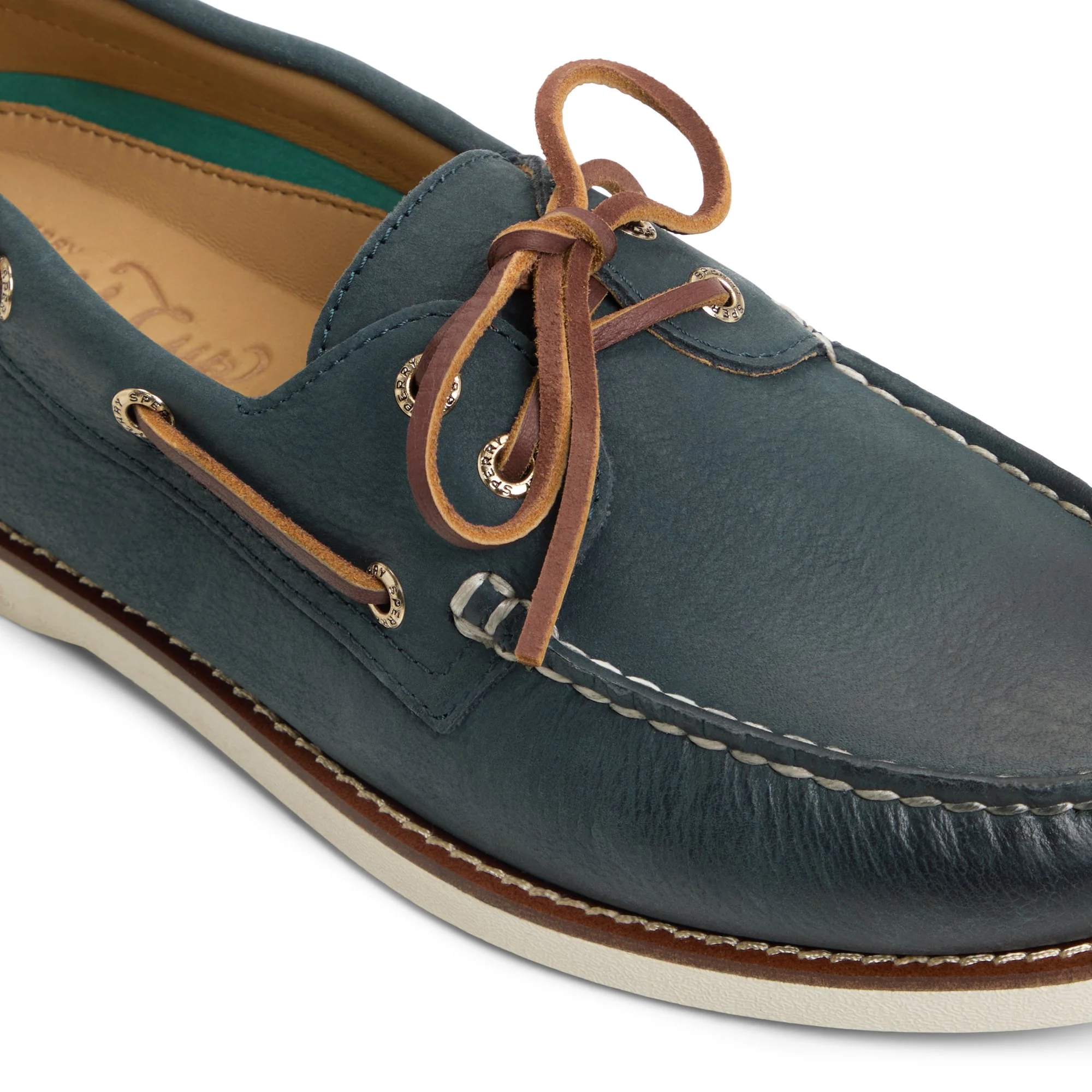 Sperry 2 Eye Original Navy Gold Cup Topsider